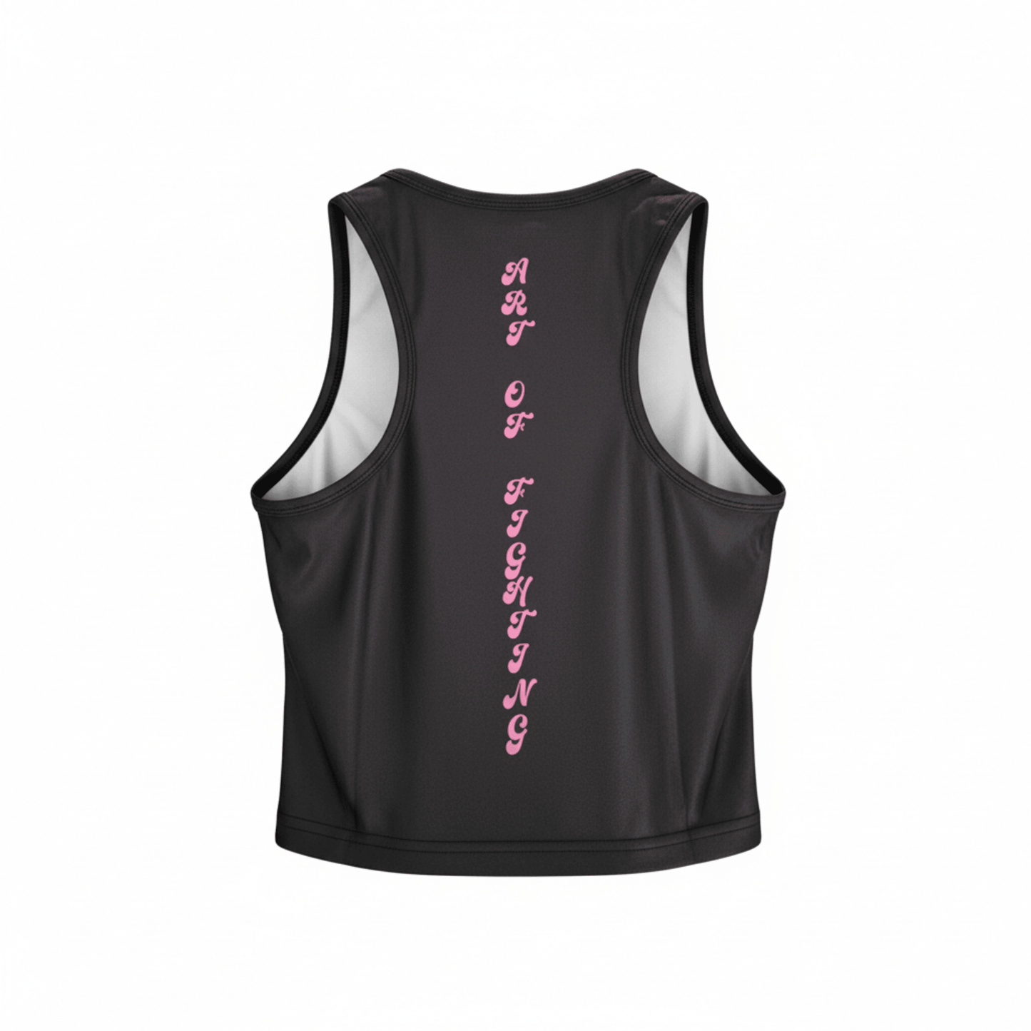 Ladies Crop Top – Black / Pink