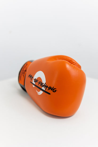 Premium Leather Muay Thai Gloves (Orange)