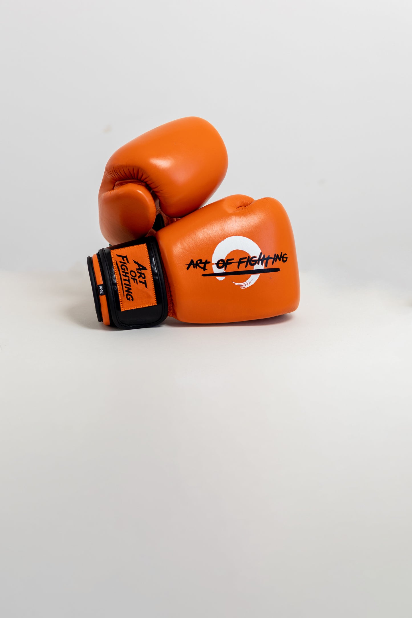 Premium Leather Muay Thai Gloves (Orange)