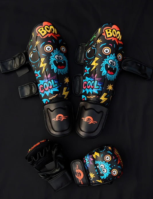 Kids Set MMA gloves & Shin Guards