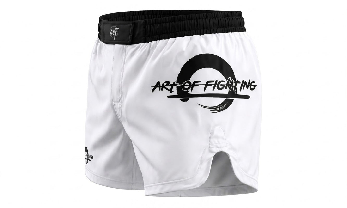 MMA/BJJ Shorts 2.0 White HIGH CUT