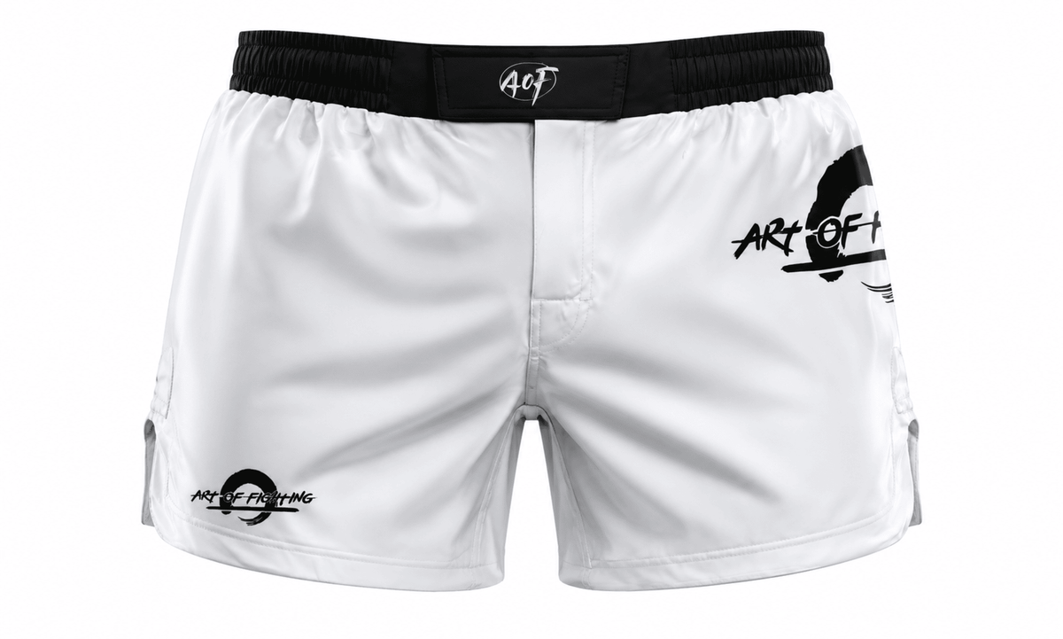 MMA/BJJ Shorts 2.0 White HIGH CUT